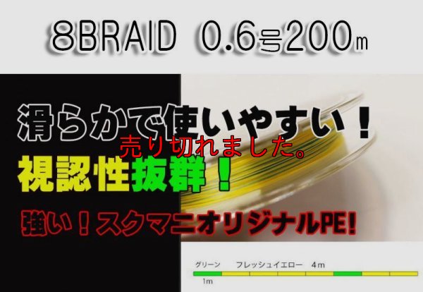 画像1: X8-PE 0.6-200m イエロー4m/グリーン1m