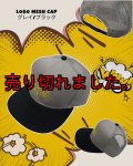 2025 New ロゴメッシュキャップ /グレイBLACK