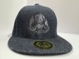 画像1: オリジナルデニムCAP『BAD SQUID 2』ガンメタ刺繍 (1)