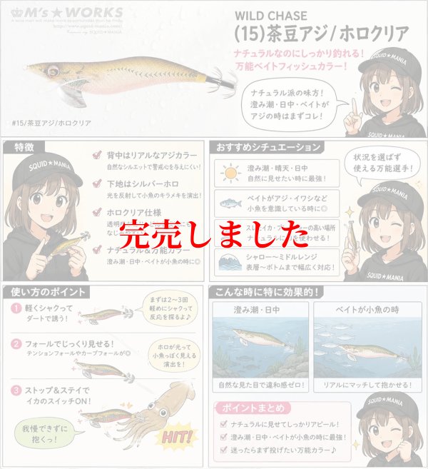 画像3: 3.5号(15)茶豆アジ/ホロクリア