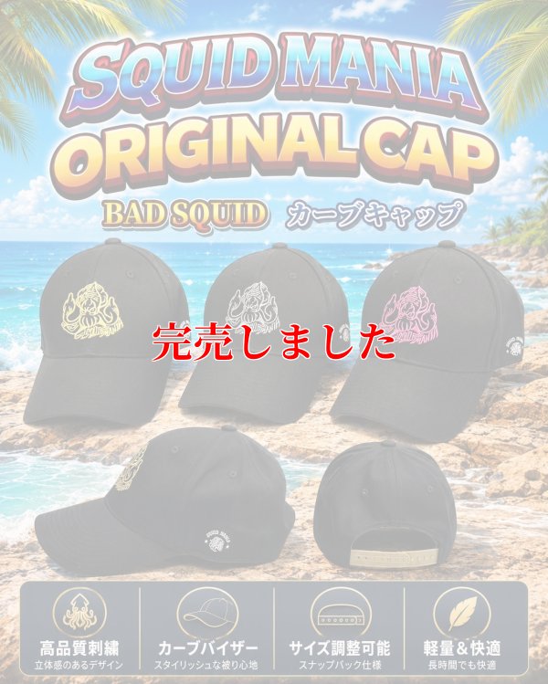 画像1: CURVE CAP【BLACK】BAD SQUID