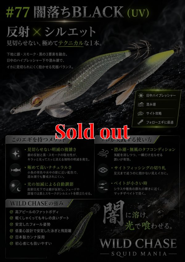 画像1: WILD CHASE 2.5号（77）闇落ちBLACK（UV）