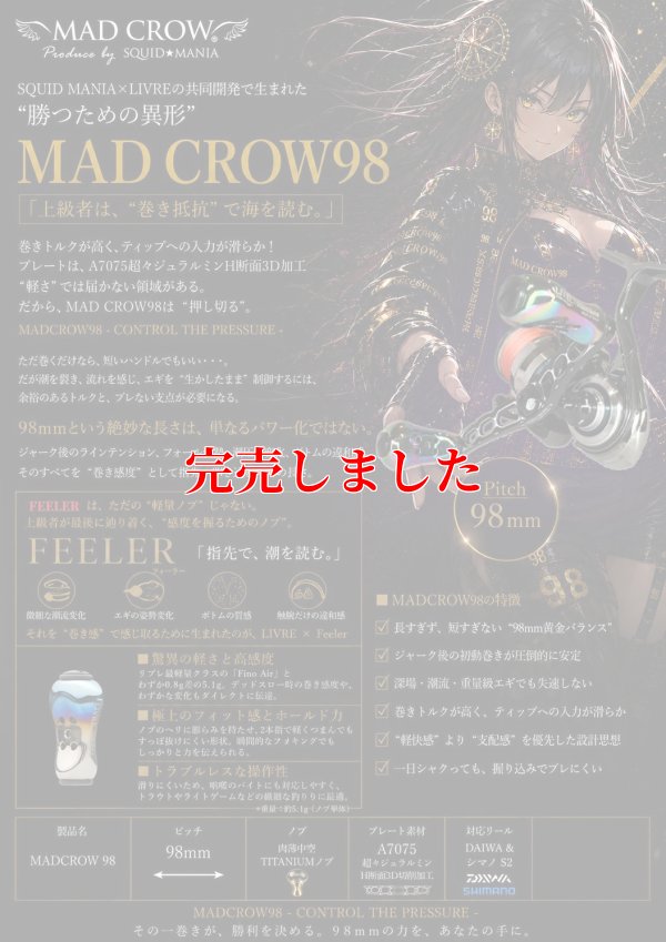 画像1: MADCROW98 オールBLACK フィーラー 【ブレイズレイボー】