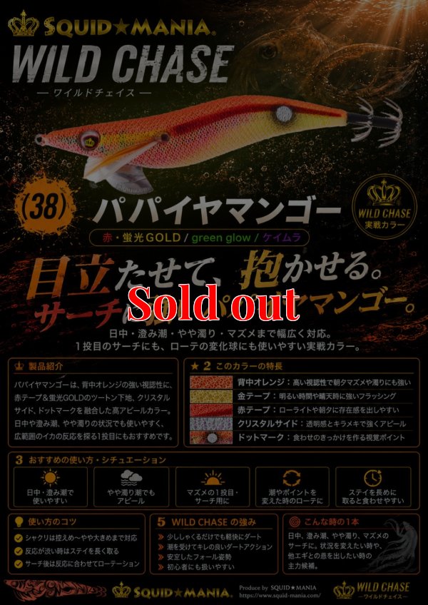 画像1: WILD CHASE 3.5号 (38) パパイヤマンゴー UV
