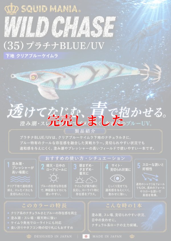 画像1: 3.0号 (35) プラチナBLUE-UV