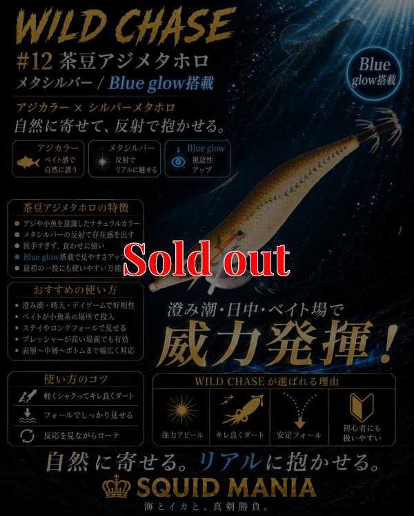 画像1: WILD CHASE 3.5号ラトル (12）茶豆アジメタホロ