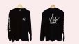画像3: オリジナルロングスリーブTシャツ『CROWN EDGE / 黒白』 (3)
