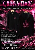 CROWN EDGE｜フルジップ パーカー / 黒ピンク