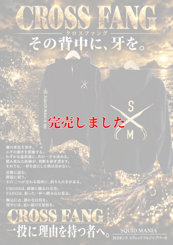 画像1: CROSS FANG｜フルジップ パーカー / 黒金ラメ