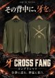 牙CROSS FANG ロングTシャツ/オリーブ