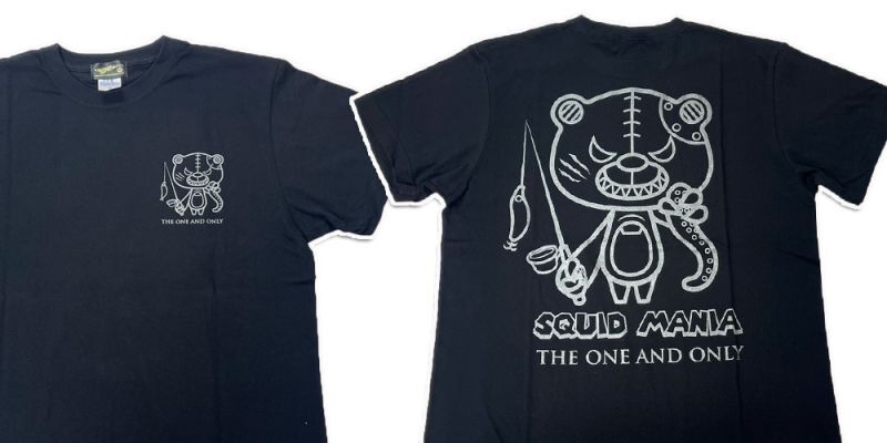 綿100％半袖Ｔシャツ ほげグマ君ブラック×ガンメタ Lamé