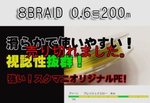 画像1: X8-PE 0.6-200m イエロー4m/グリーン1m (1)