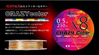 画像1: New CRAZYカラー X8-PE 0.5号 210m