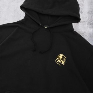 画像2: BAD SQUID プルオーバーパーカー / 黒金 (2)