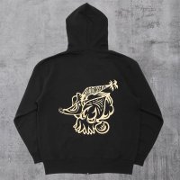 画像3: New『BAD SQUID』フルジップ パーカ / 黒金