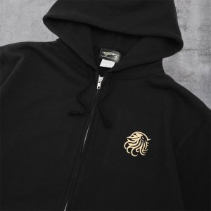 画像2: BAD SQUID フルジップ パーカー / 黒金 (2)