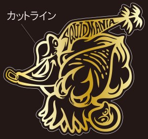 画像2: New BAD SQUID 切り抜きシール(W160) (2)