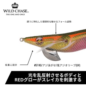 画像3: WILD CHASE 2.5号 (57) RG/鬼アジオリーブ(UV&RED-glow) (3)