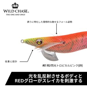 画像3: WILD CHASE 3.5号シャロー (61) RG/閃光トロピカルピンク(UV&RED-glow) (3)