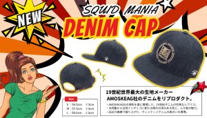 画像2: オリジナルデニムCAP (丸枠/ロゴ・ゴールド＆ガンメタ) (2)