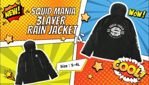 在庫処分セール　スクイッドマニア　レインウェア　　　　　　　　　　　Lサイズ 在庫処分セール品 スクイッドマニア レインウェア 悪ロボ