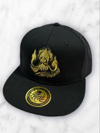 画像1: BAD SQUID 2nd  フラットCAP『横抱き』GOLD刺繍