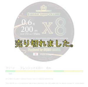 画像1: スクマニ X8-PE イエロー4m×グリーン1m 0.6-200m (1)