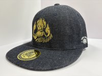 画像2: オリジナルデニムCAP『BAD SQUID 2』GOLD刺繡