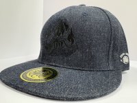 画像2: オリジナルデニムCAP『BAD SQUID 2』BLACK 刺繍