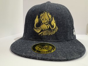 画像2: オリジナルデニムCAP『BAD SQUID 2』GOLD刺繡 (2)
