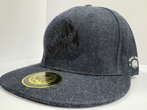 画像2: オリジナルデニムCAP『BAD SQUID 2』BLACK 刺繍 (2)