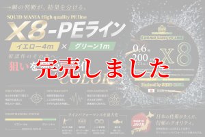 スクマニ X8-PE イエロー4m×グリーン1m 0.6-200m（10/末予定