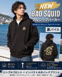 画像1: BAD SQUID フルジップ パーカー / 黒金