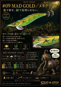 画像1: WILD CHASE 3.5号シャロー(09)MAD GOLD / メタグリーン
