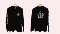 画像3: オリジナルロングスリーブTシャツ『CROWN EDGE / 黒白』