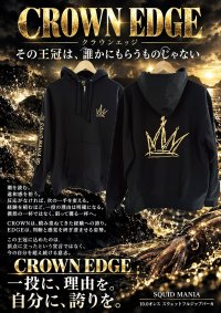 画像1: CROWN EDGE|フルジップ パーカー / 黒金ラメ