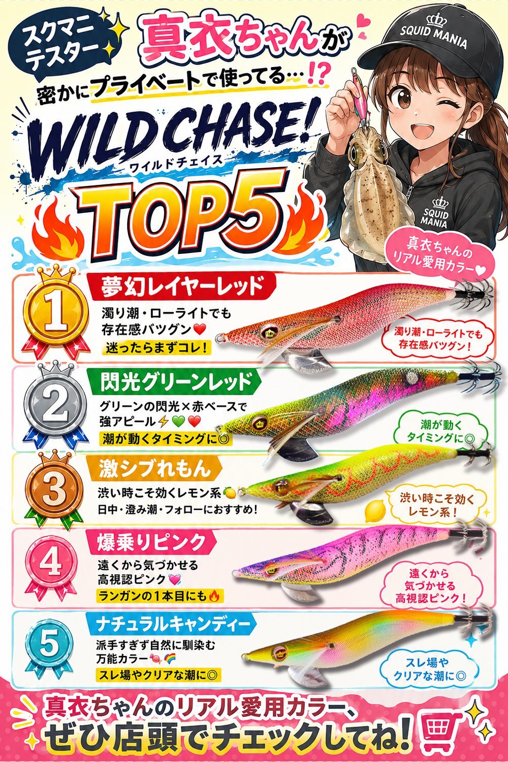WILD CHASE 3.5号（07）セクシーシュリンプ - エギングショップ SQUID